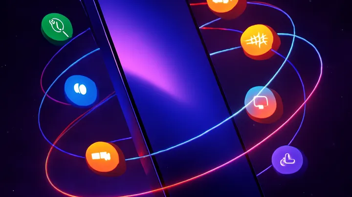 2227BDT COM - Sleek smartphone floating in space 2227BDT COM Sleek smartphone floating in space